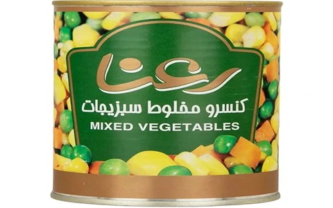 فروش کنسرو مخلوط سبزیجات رعنا + قیمت خرید به صرفه